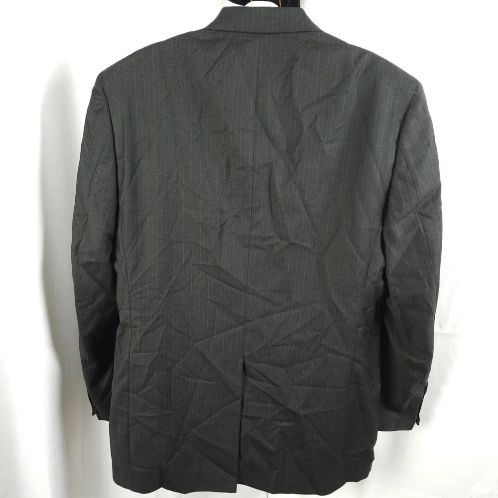1‎ Hart Schaffner Marx Men's Gray Pinstripe Wool Sport Coat 44Rr
